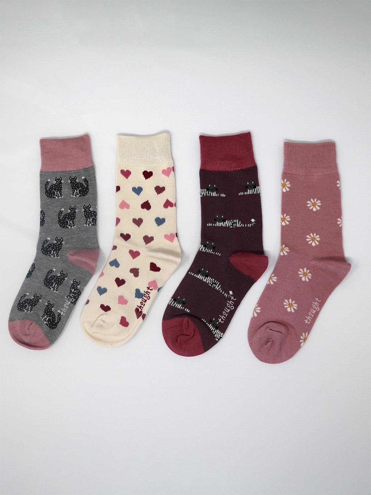 Gift Set of 4 Pairs Kids Soft Bamboo Socks
