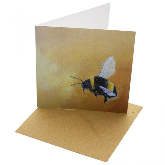Recycled Paper Greeting Card Oil Bumble Bee