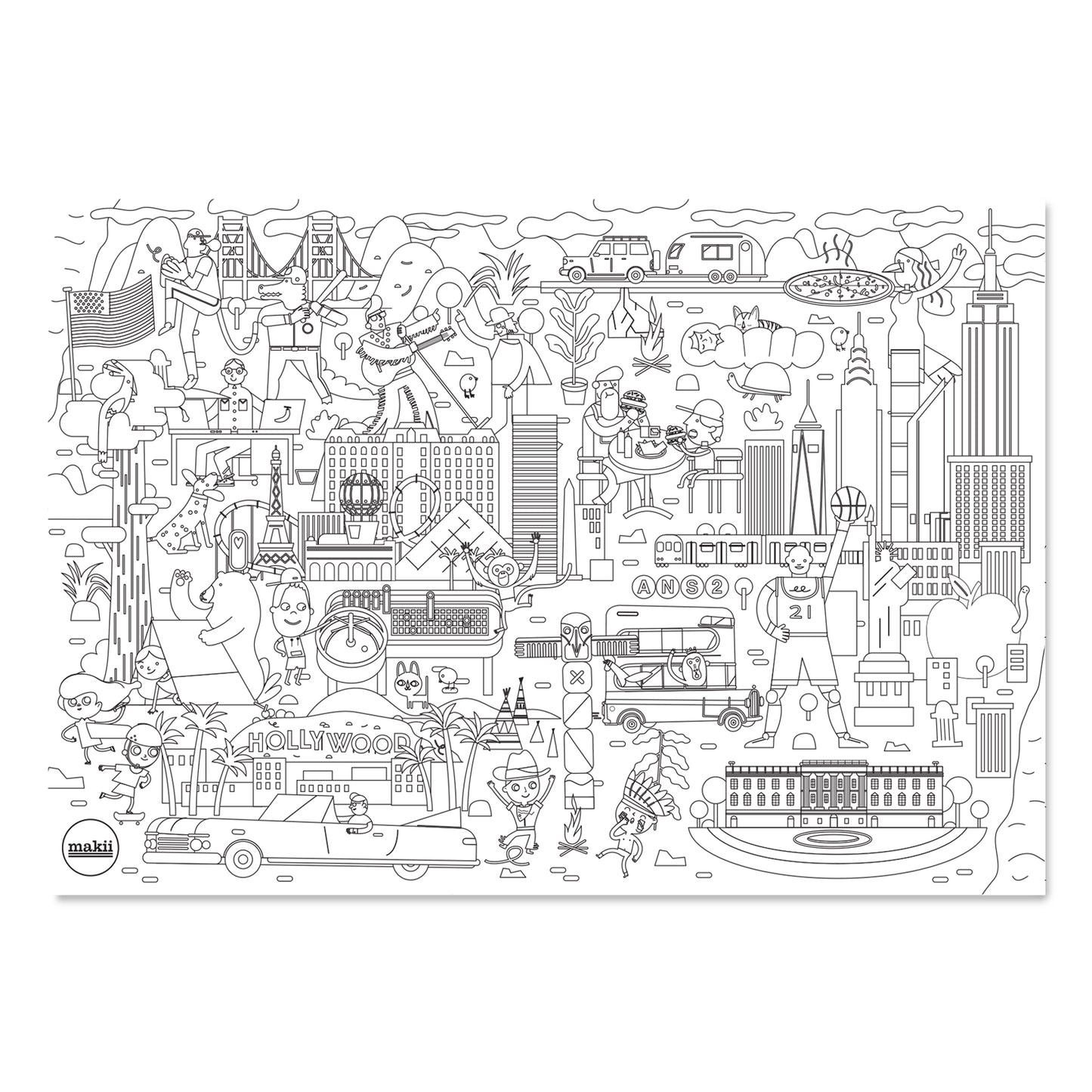 Mega Colouring Picture USA poster