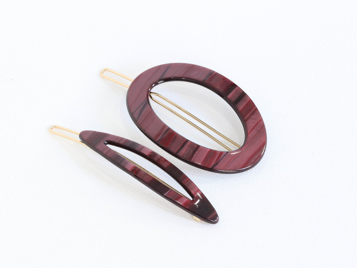 Recycled Resin Hairclips Clarissa Set of 2