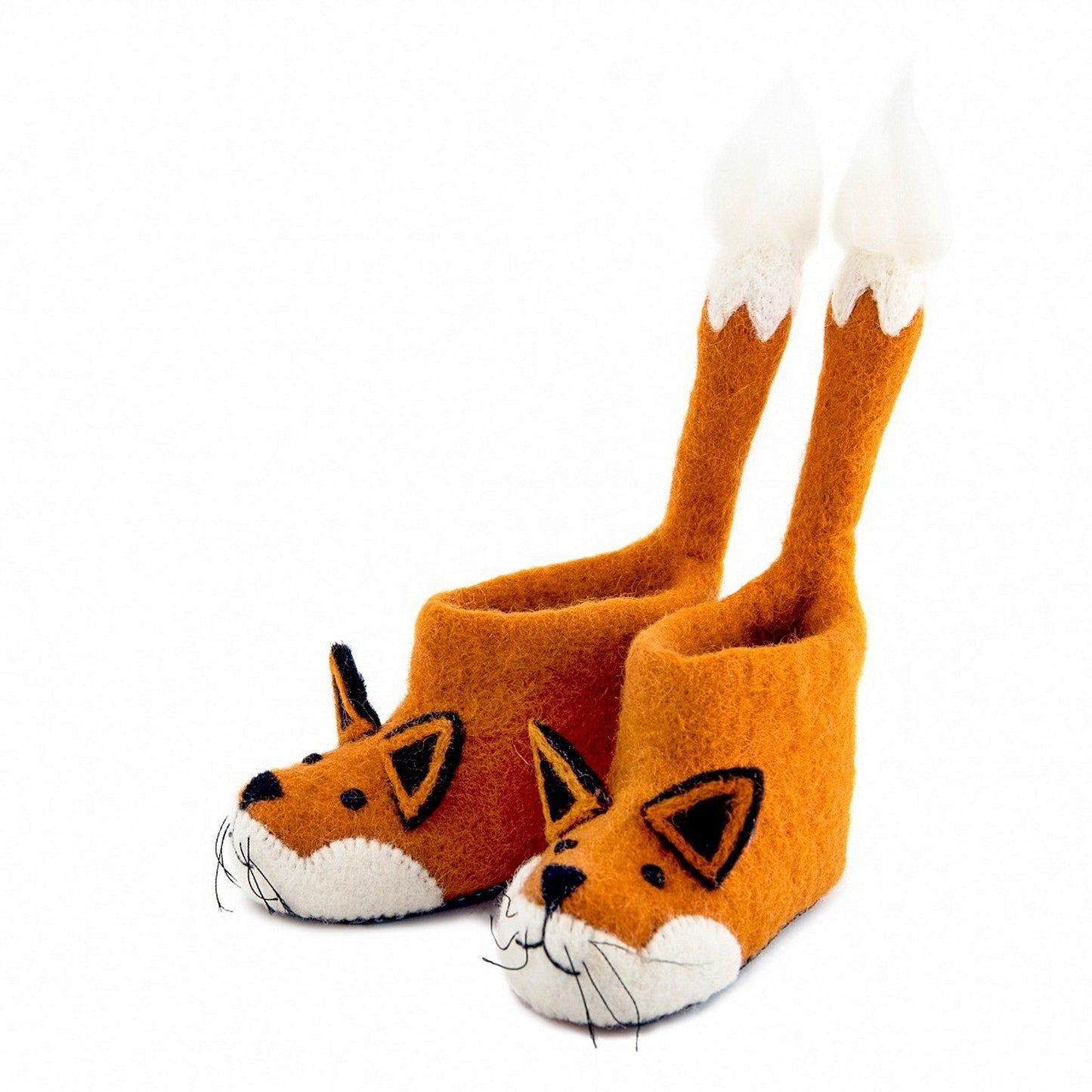 Fairtrade Felt Children Fox Slippers Full