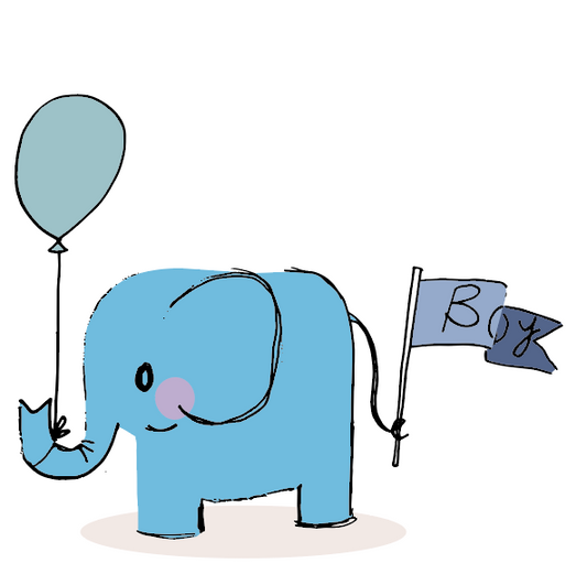 Elephat Baby Boy Greeting Card