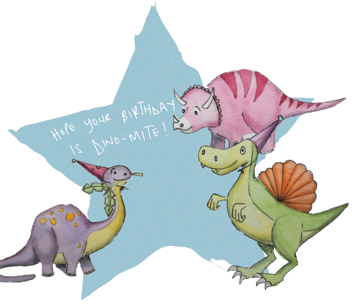 Dinosaur Birthday Card Dinomite