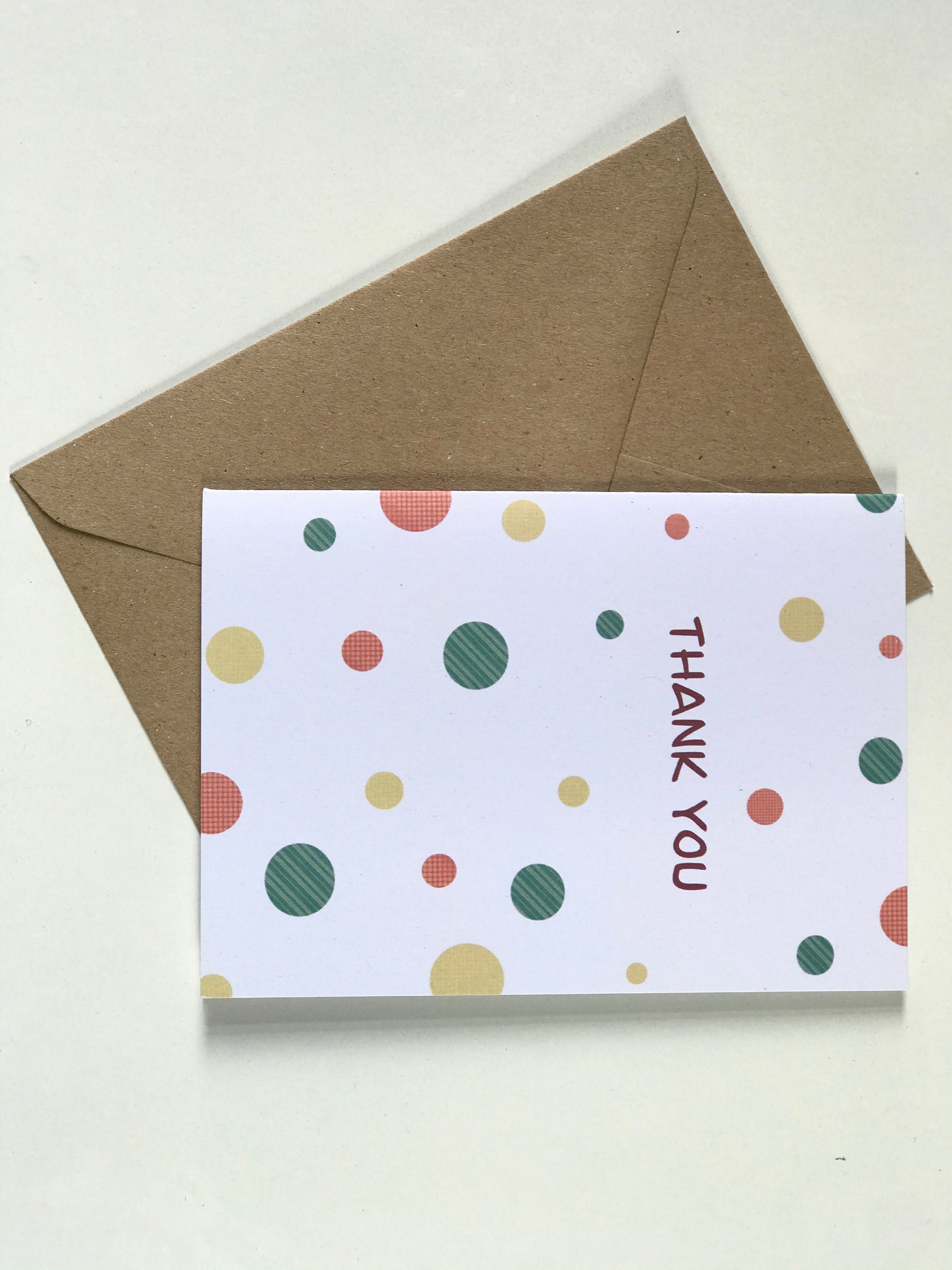 Recycled Paper Thank You Card white
