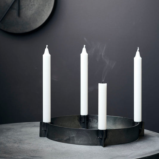 Industrial Iron Candle Stand for 4 Candles