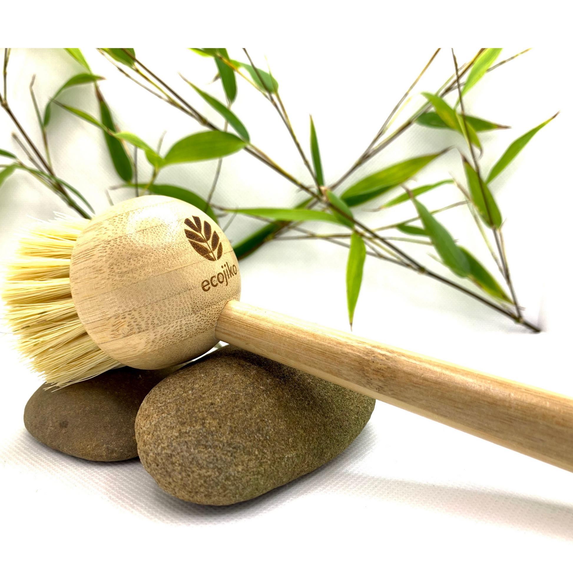 Long Handled Bamboo Dish Brush with Replaceable Head