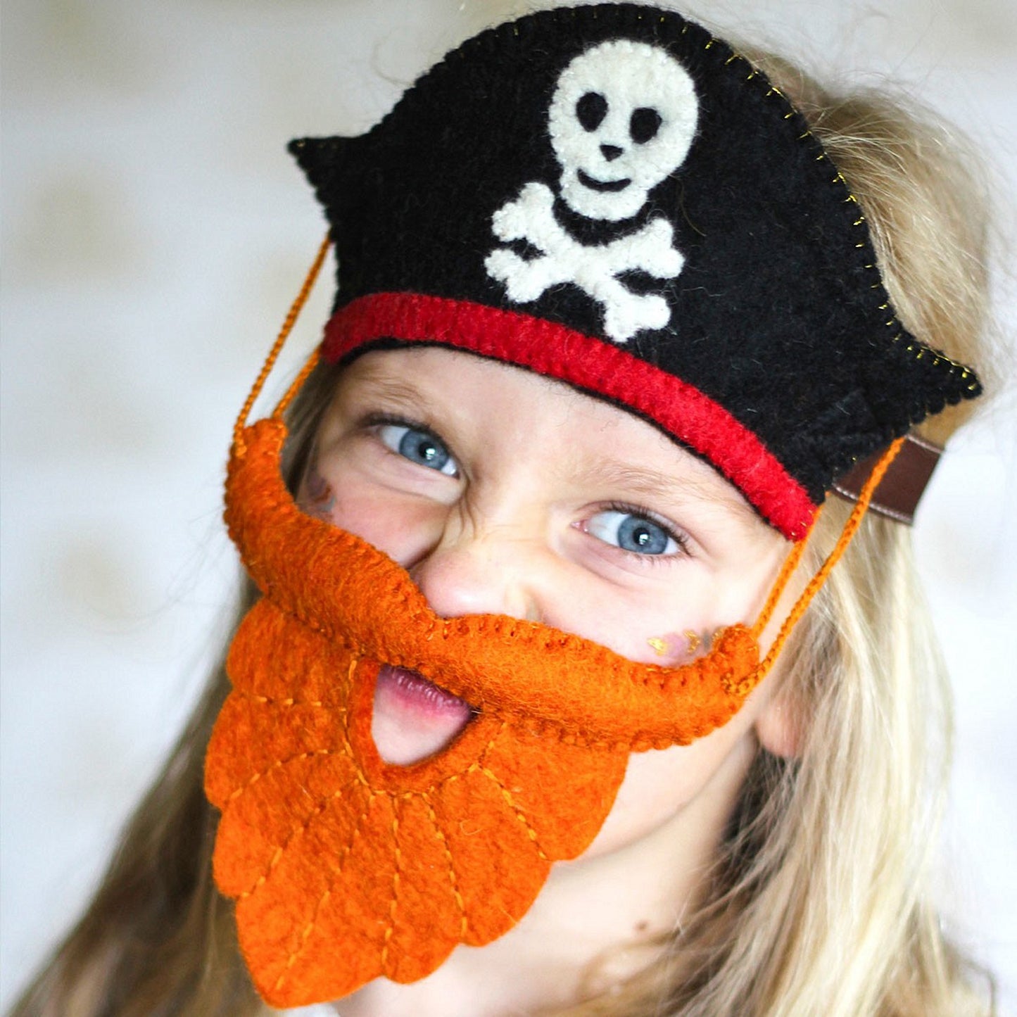 Handmade Pirate Dressing Up Set Organic Felt Face