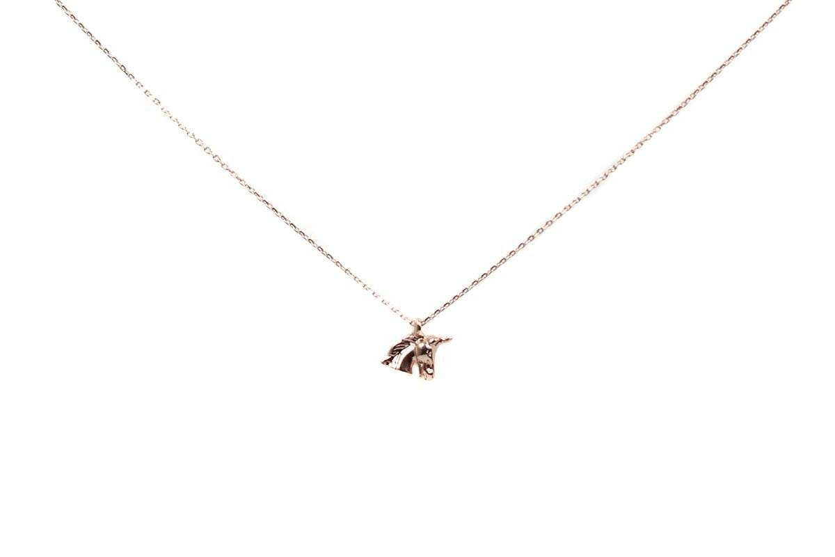 Delicate Unicorn Necklace Gold